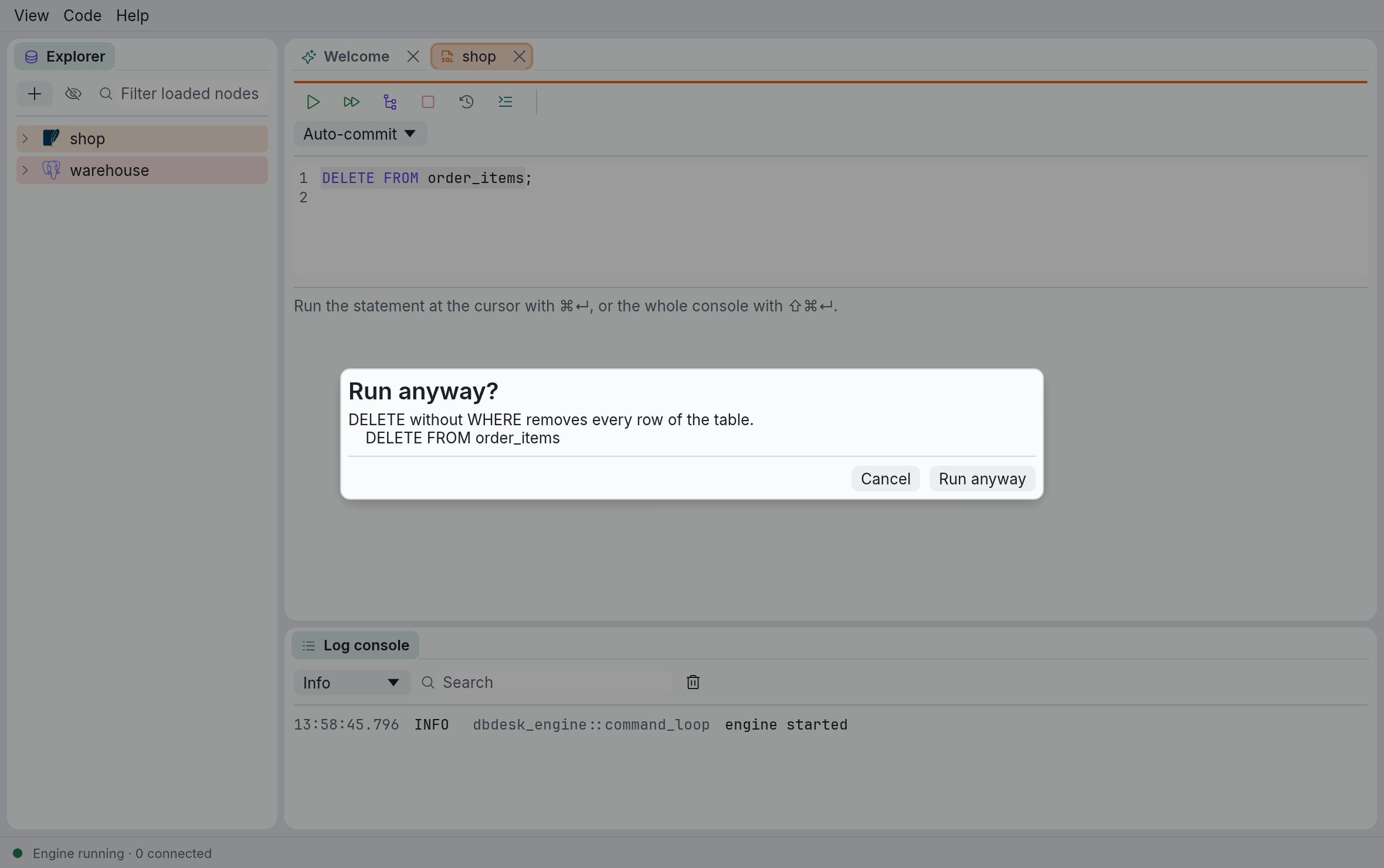 The “Run anyway?” dialog